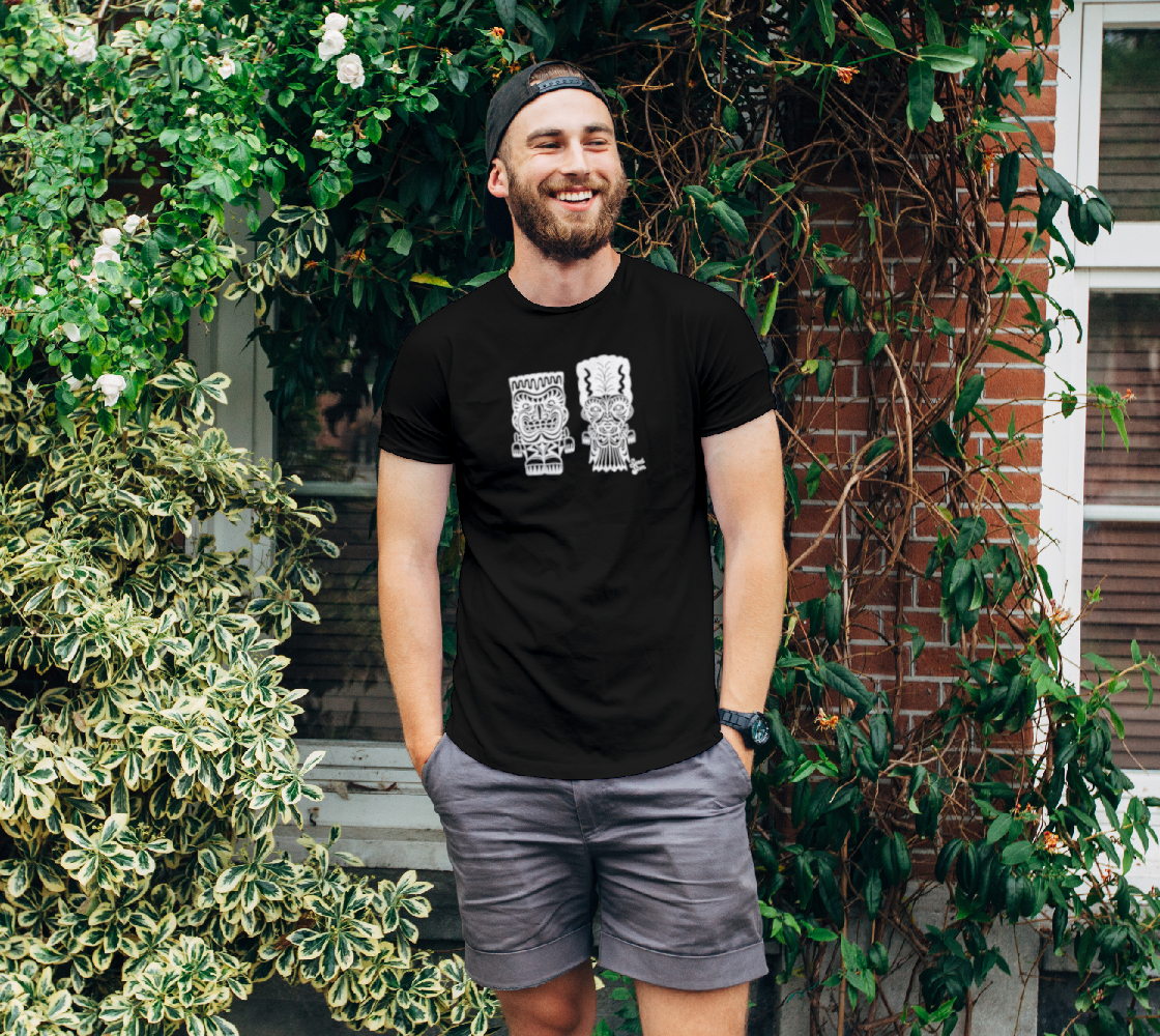 Franky & Bride Tiki Monsters - White Ink - Unisex tee