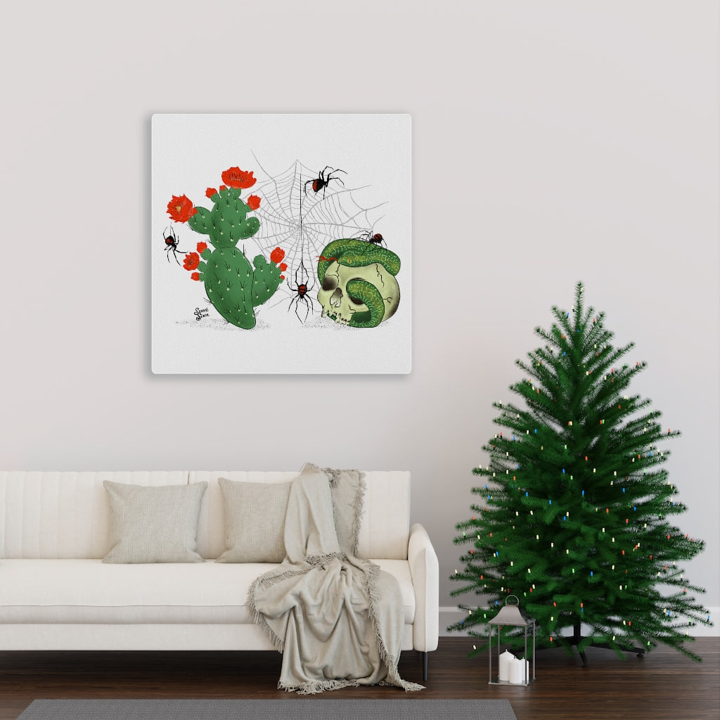 Goth Western Spiderweb - Canvas Print