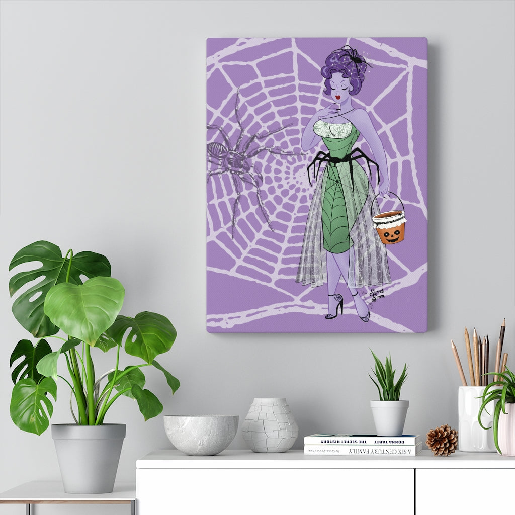 Spiderweb Babe - Canvas