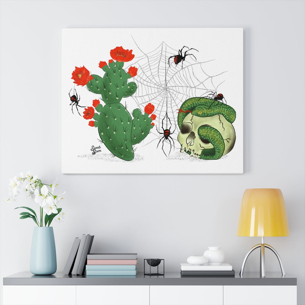 Goth Western Spiderweb - Canvas Print