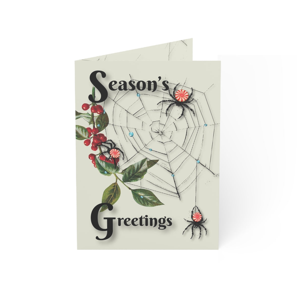 Peppermint Spiderweb - Folded Greeting Cards