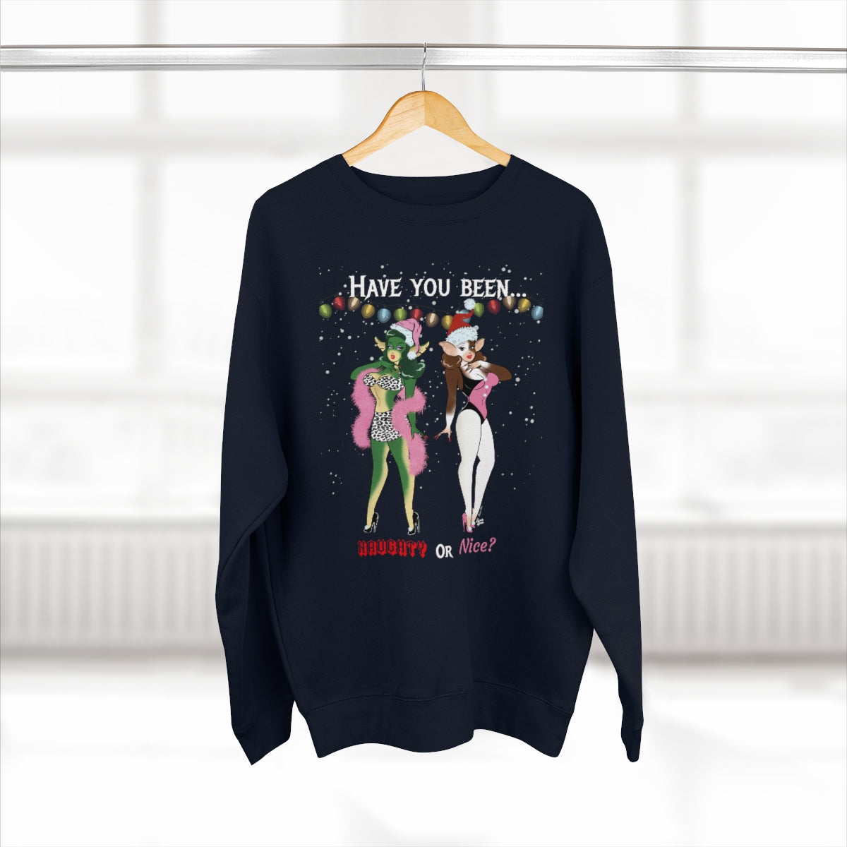 Naughty or Nice Gremlin Babes - Unisex Crewneck Sweatshirt