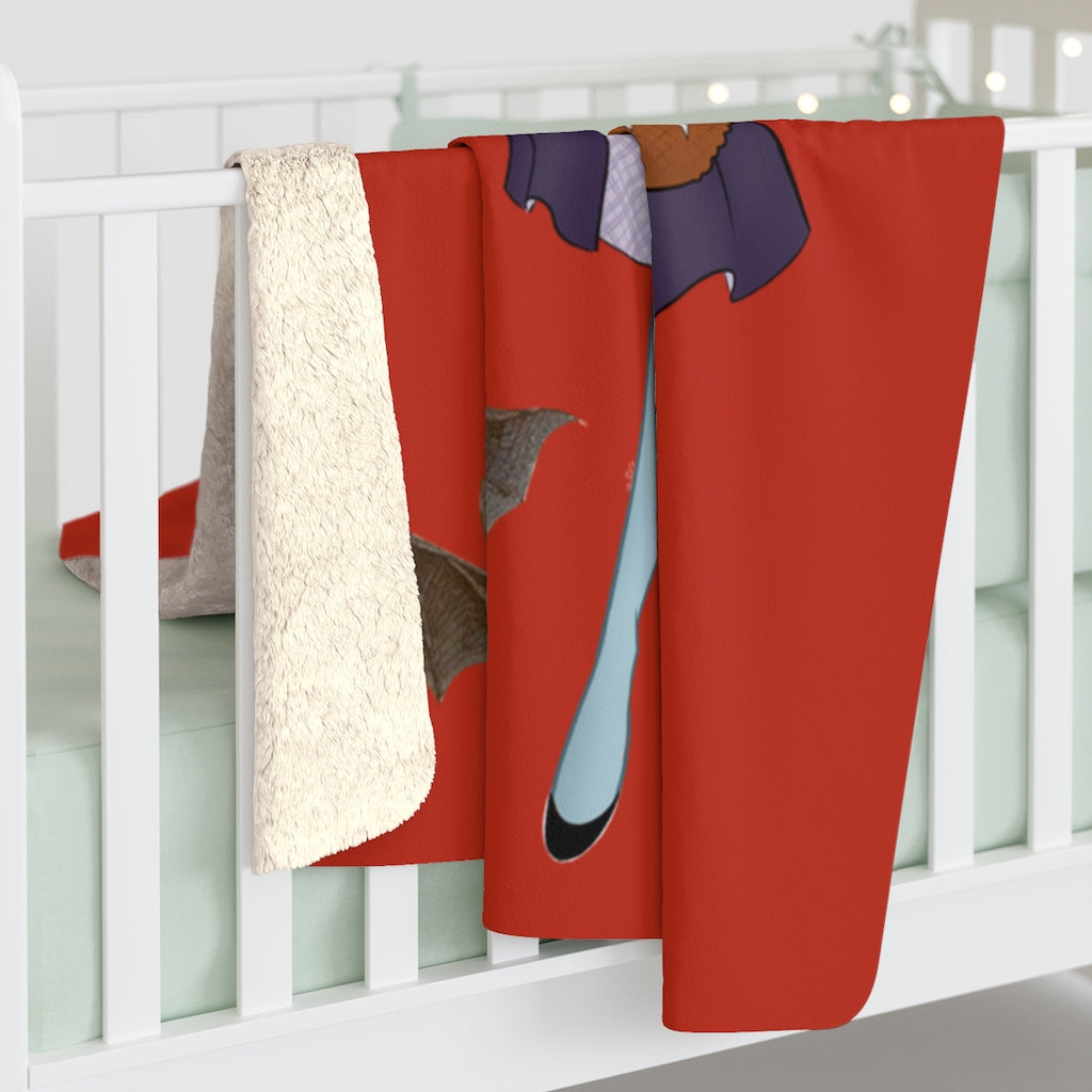 Vampire Bat Babe - Sherpa Fleece Blanket