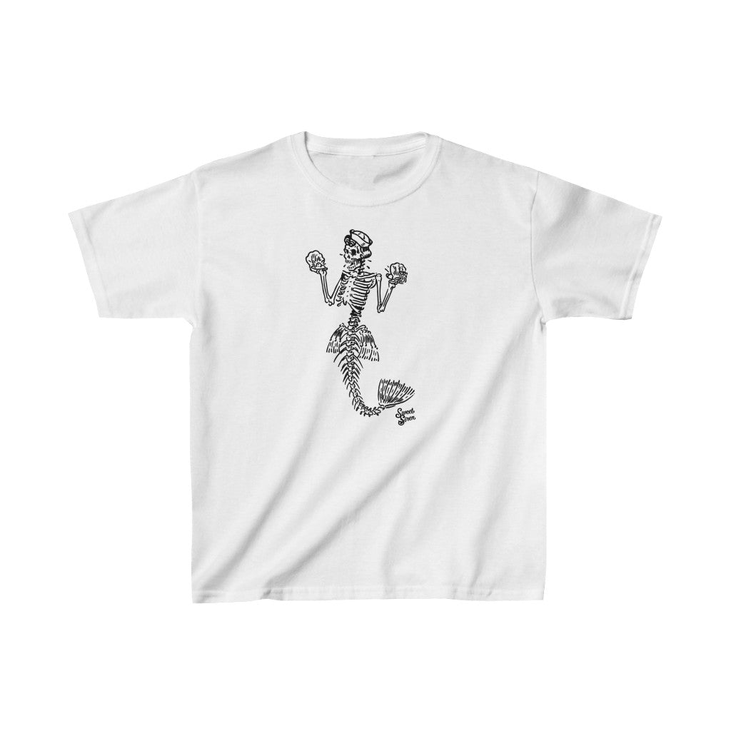 Skeleton Mermaid - Youth Kids Tee