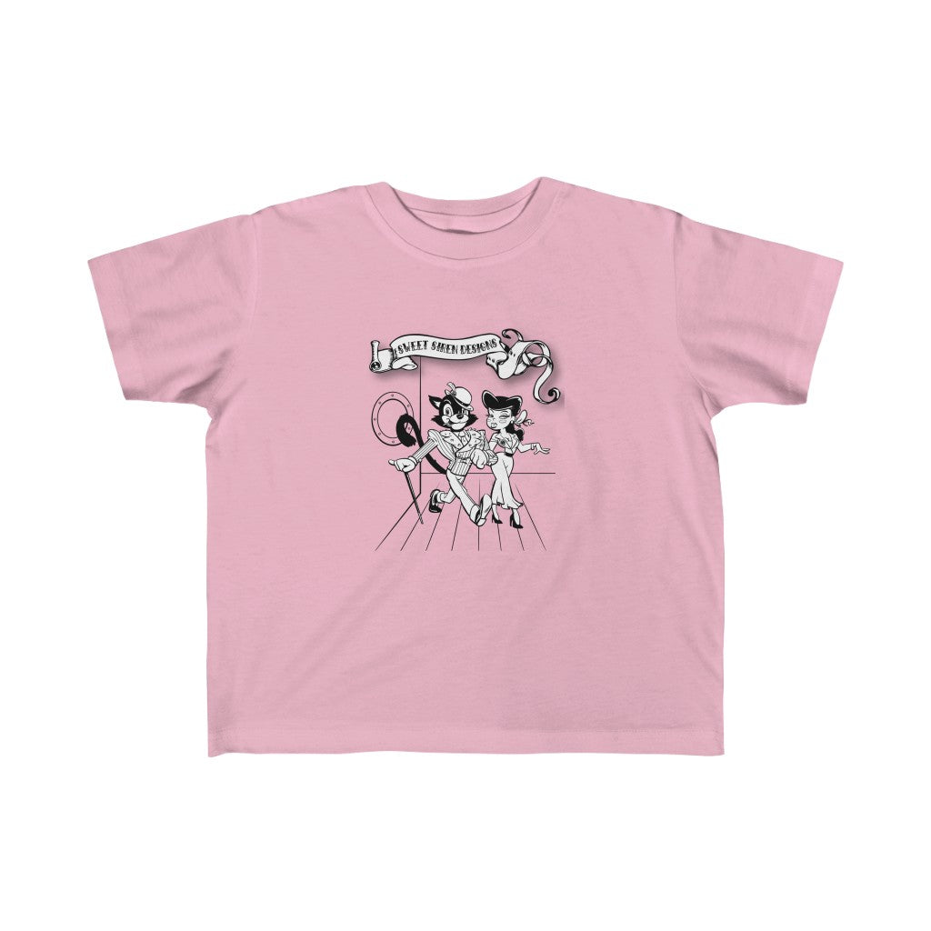 Dapper Alley Cat Couple - Toddler Jersey Tee