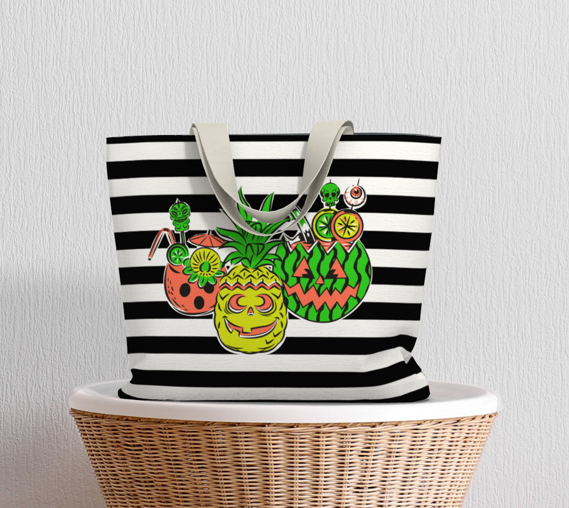 SummerWeen - Stripe - Beach Tote