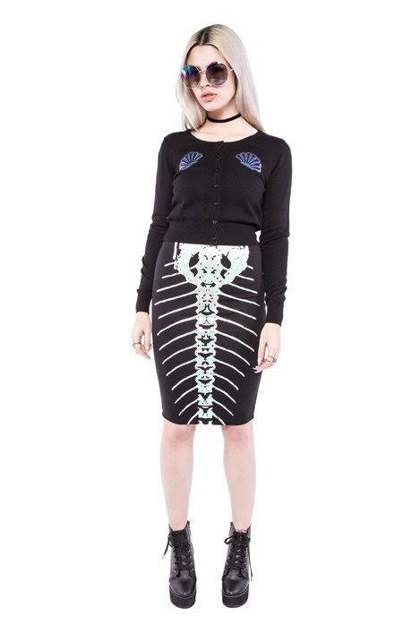 Skeleton Mermaid - Iron Fist Pencil Skirt - SALE!