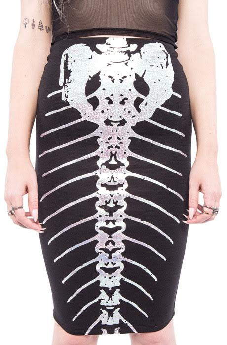 Skeleton Mermaid - Iron Fist Pencil Skirt - SALE!