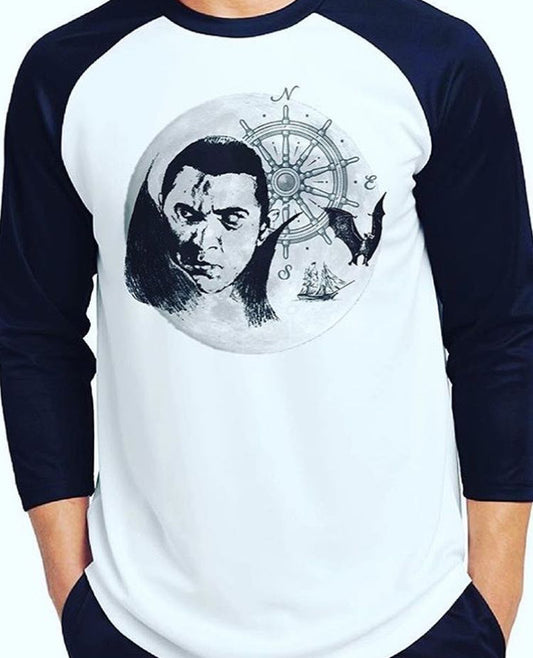 Dracula Comes Home Baseball Unisex Tee