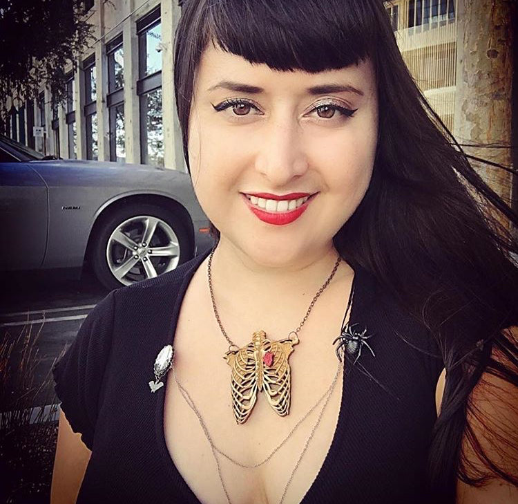 Rib Cage and Heart - Wooden Necklace - Large