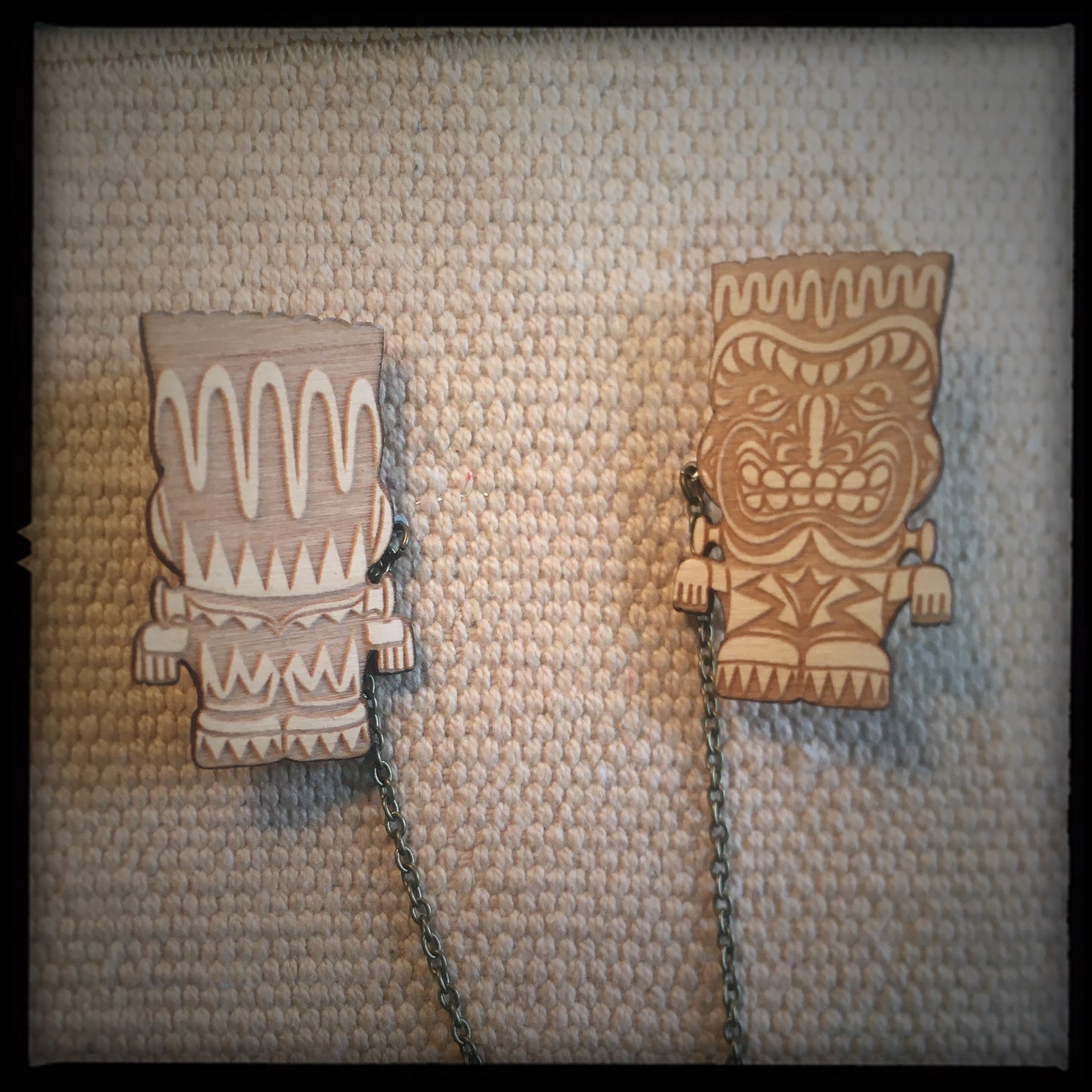 Frankenstein Monster Tiki Collar-Sweater Pin Set