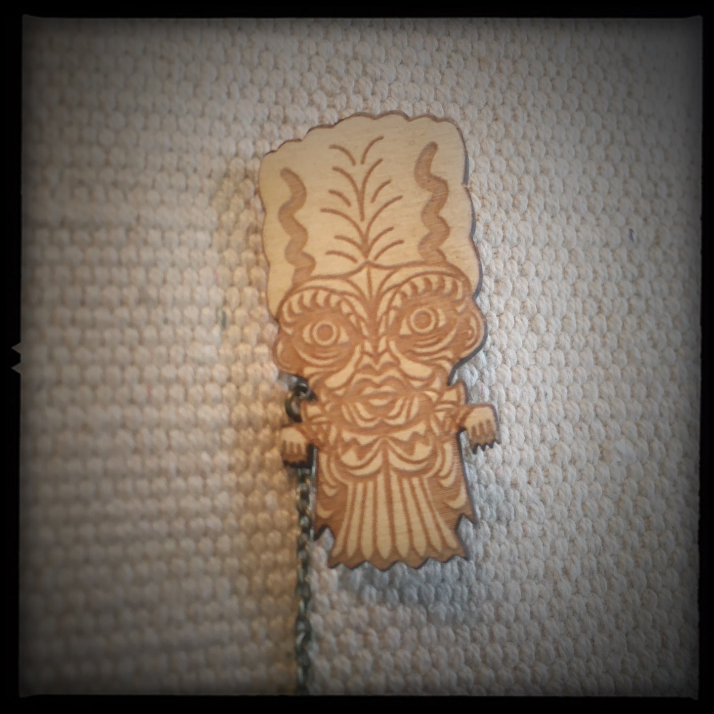 Bride of the Frankenstein Monster Tiki Collar-Sweater Pin Set