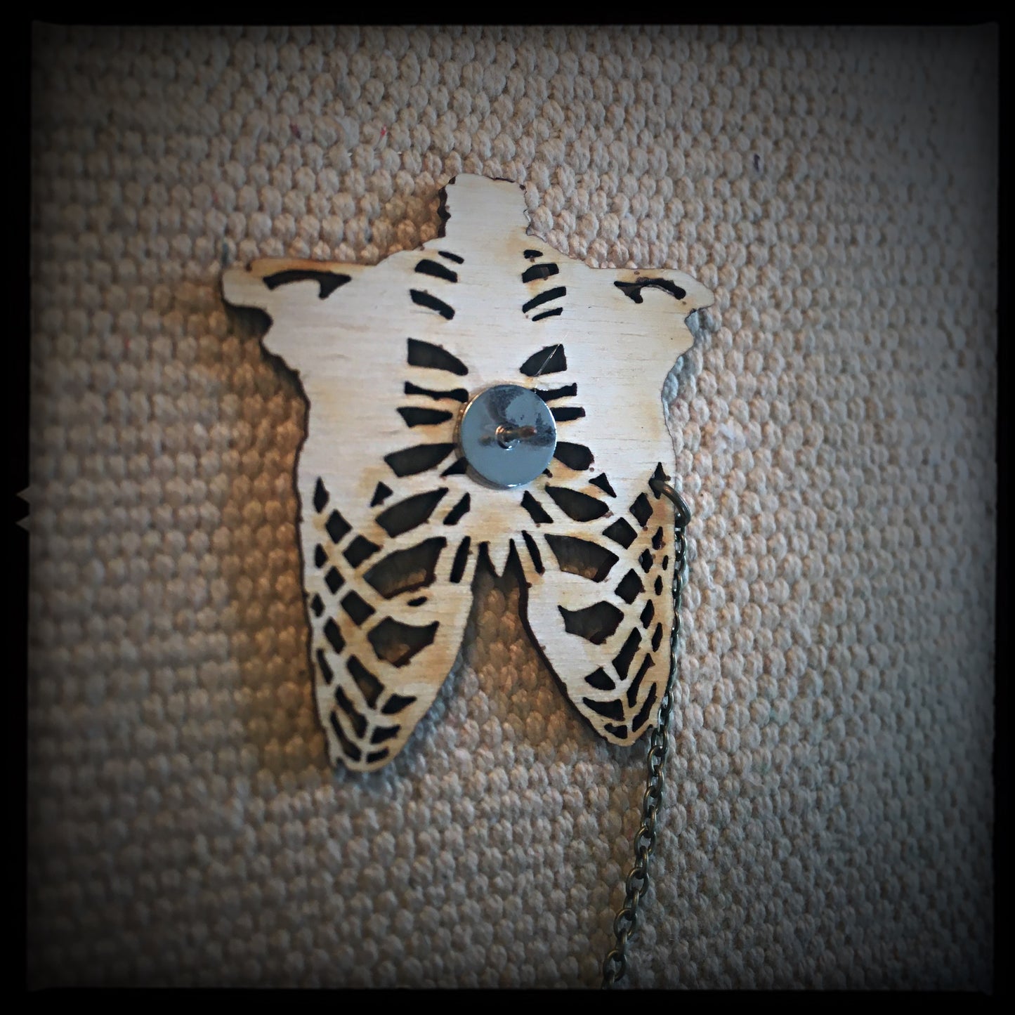 Rib Cage and Heart - Sweater - Collar Pin set