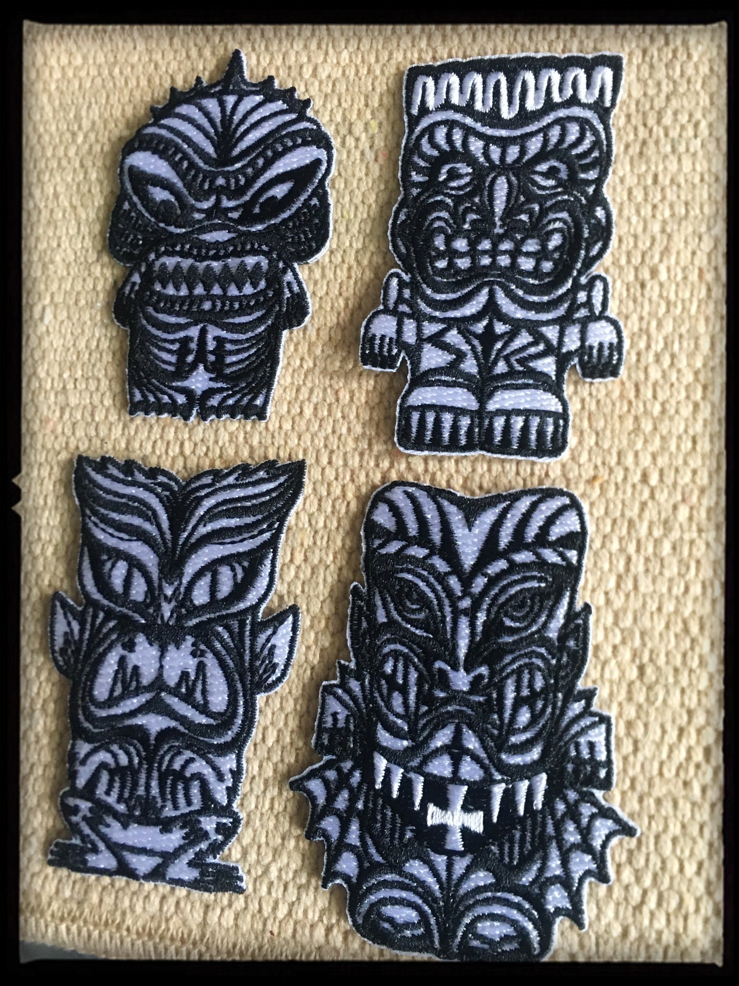 The Tiki Monsters PATCHES - set of 4