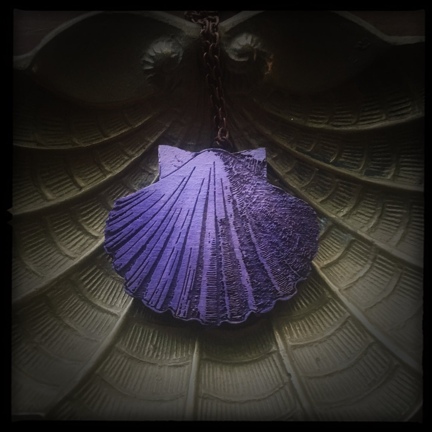 Purple Sea Shell Necklace - Large