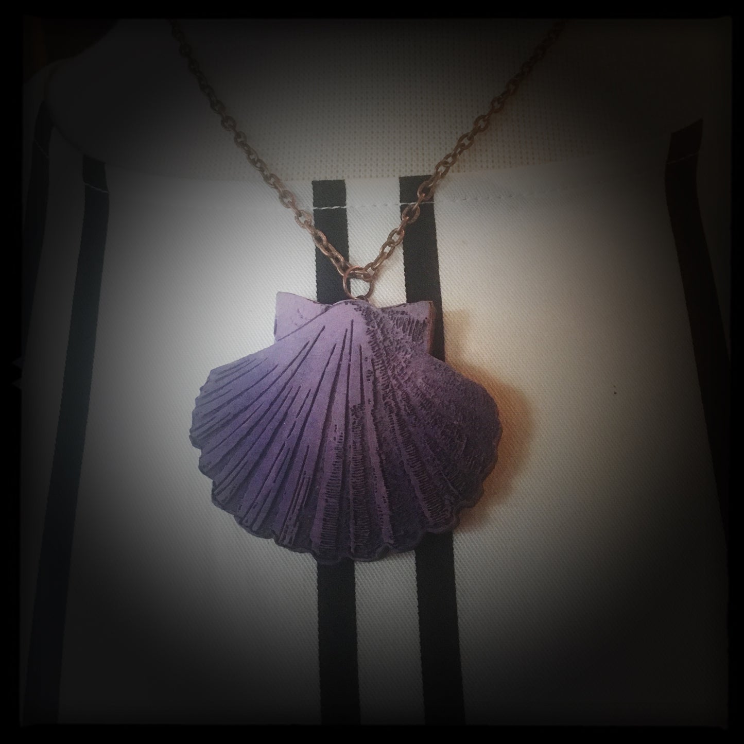 Purple Sea Shell Necklace - Large