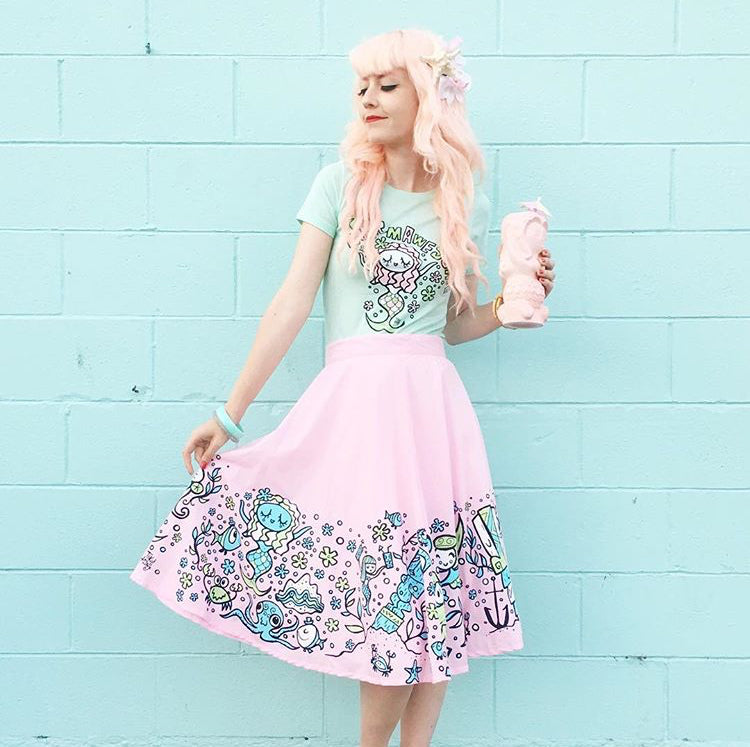 Tiki Tony Sweet Siren Mermaid Swing Skirt