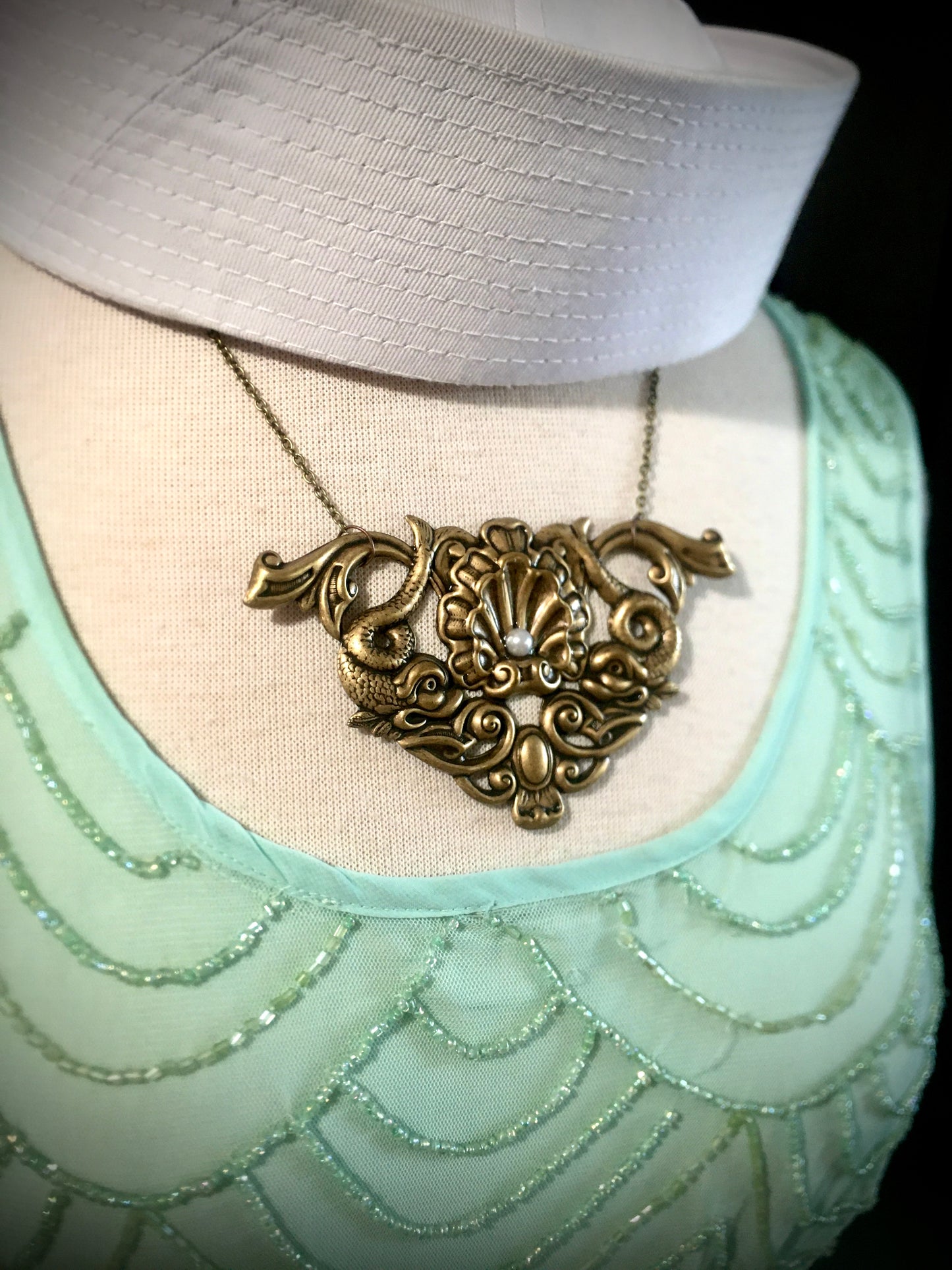 Victorian Sea Monster Necklace