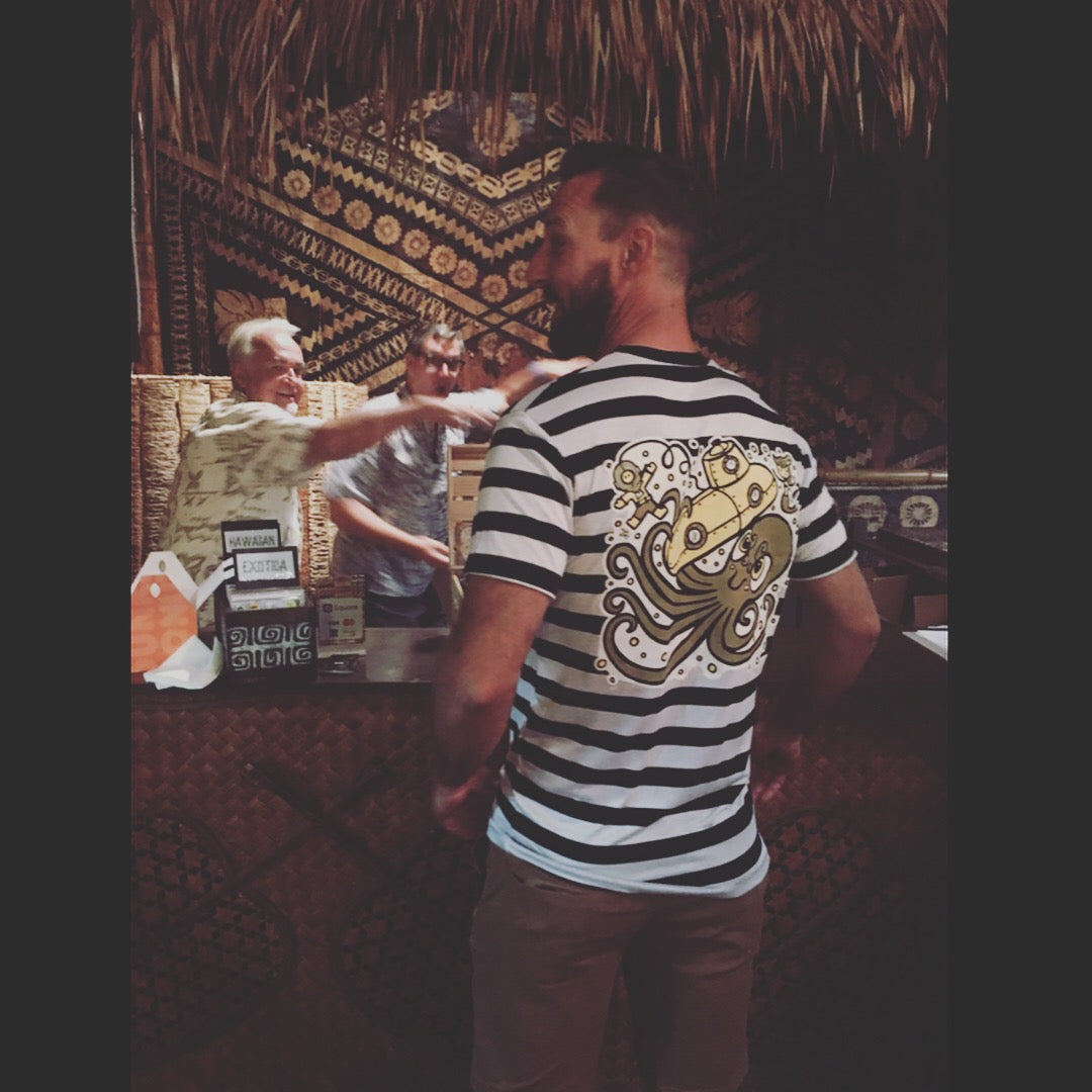 Tiki Tony Unisex Striped Diver Shirt