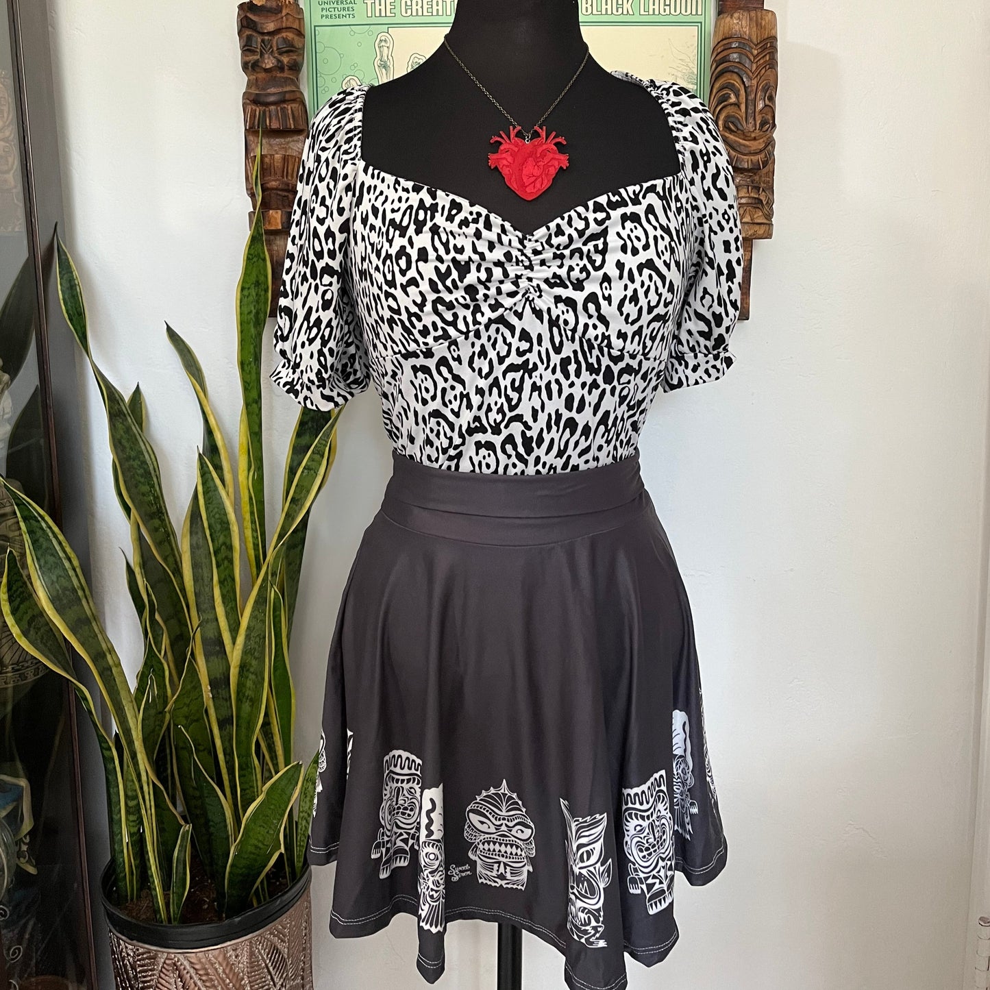 Tiki Monsters - Skater Skirt