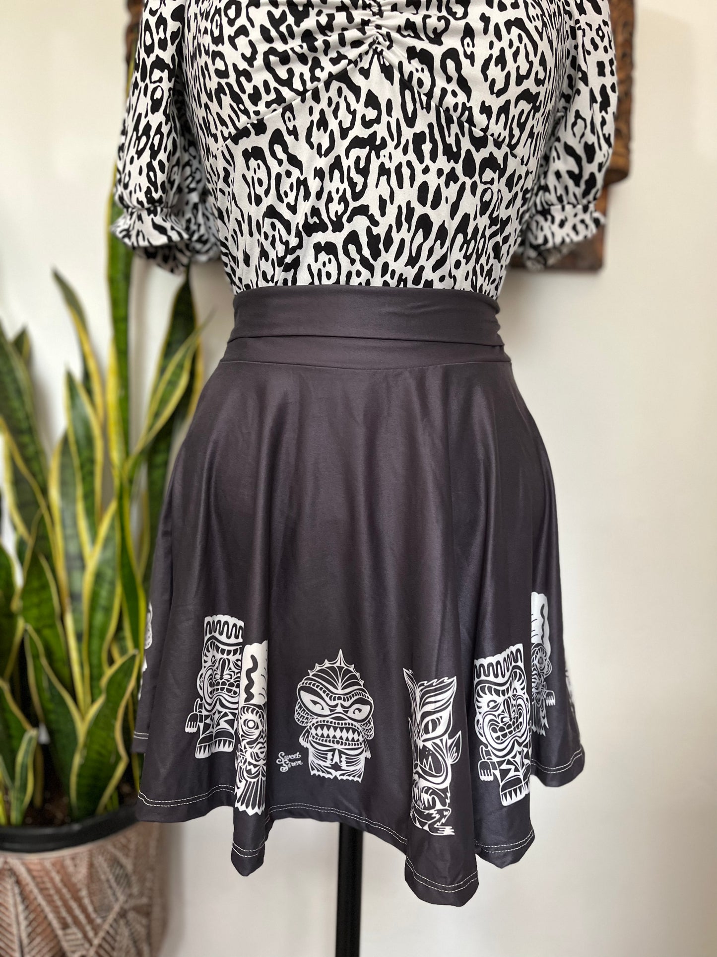 Tiki Monsters - Skater Skirt