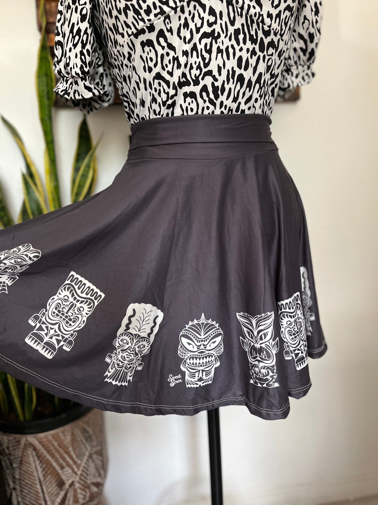 Tiki Monsters - Skater Skirt