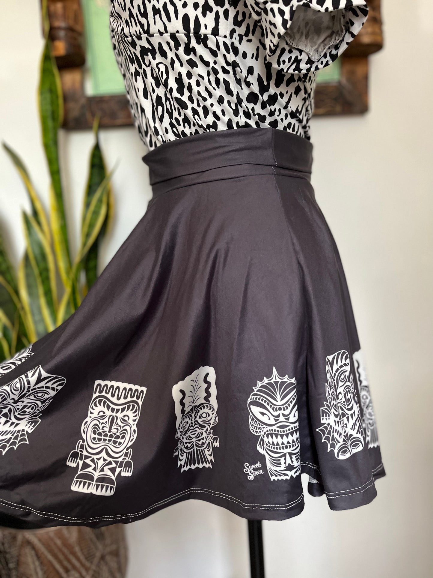 Tiki Monsters - Skater Skirt