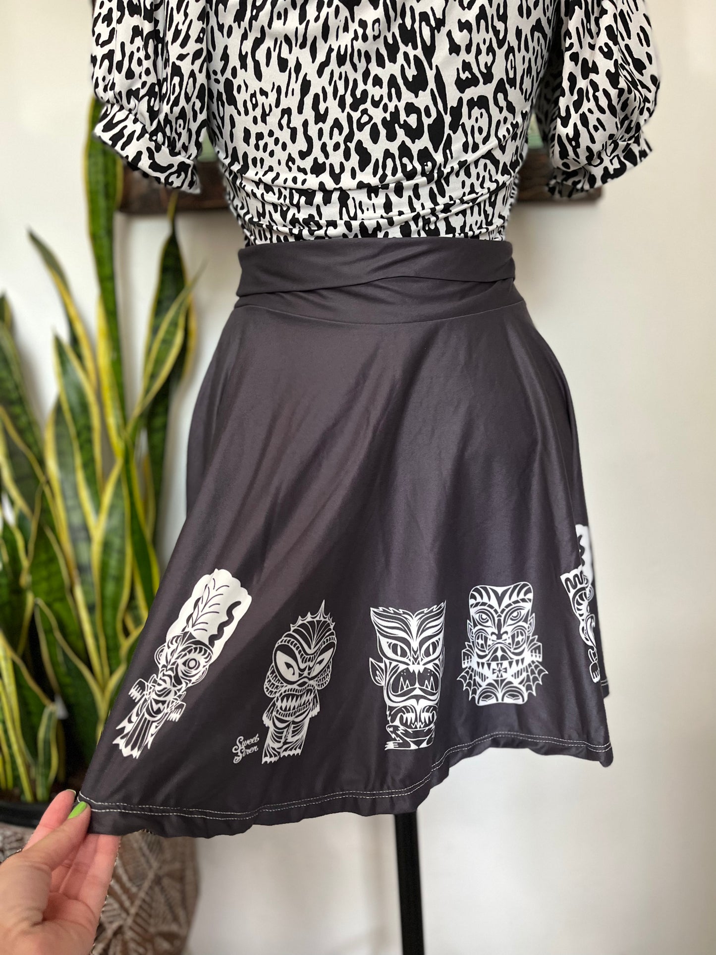 Tiki Monsters - Skater Skirt