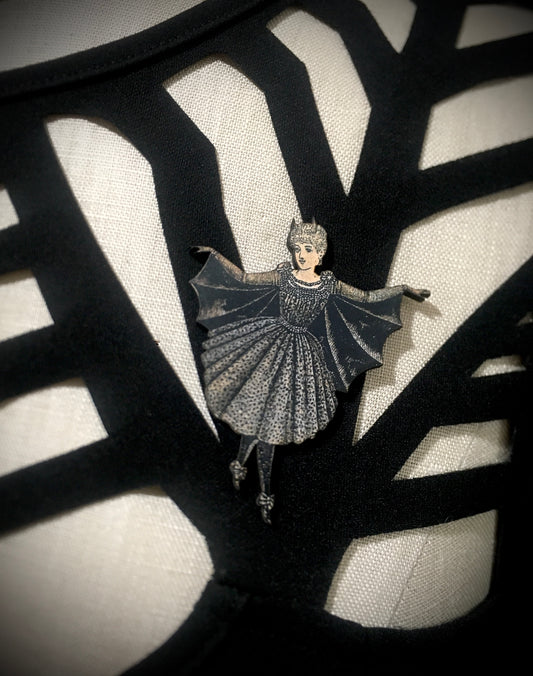 Victorian Bat Wing Lady - PIN