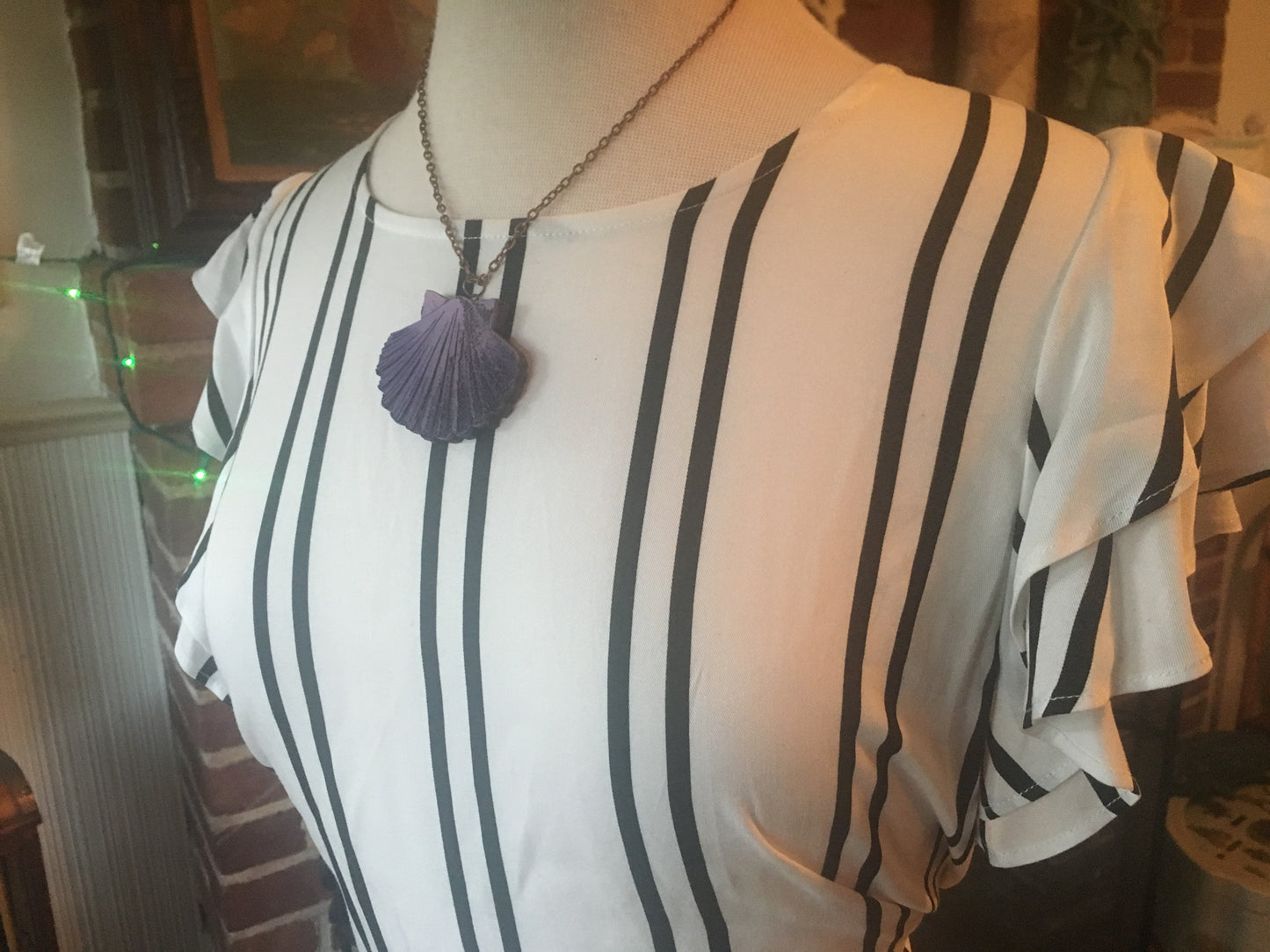 Purple Sea Shell Necklace - Large