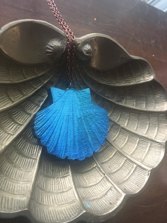Aqua Sea Shell Necklace - Small