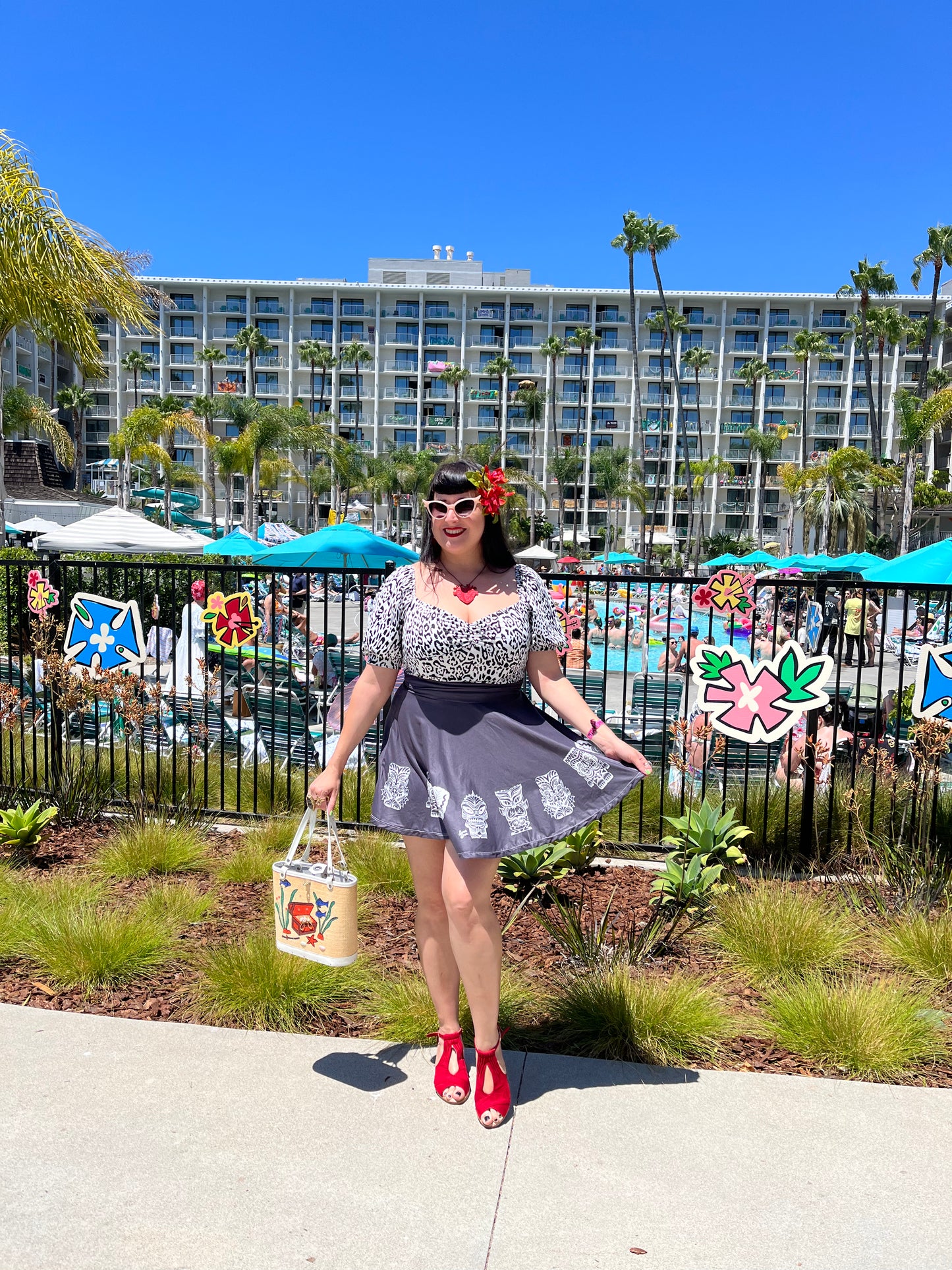 Tiki Monsters - Skater Skirt