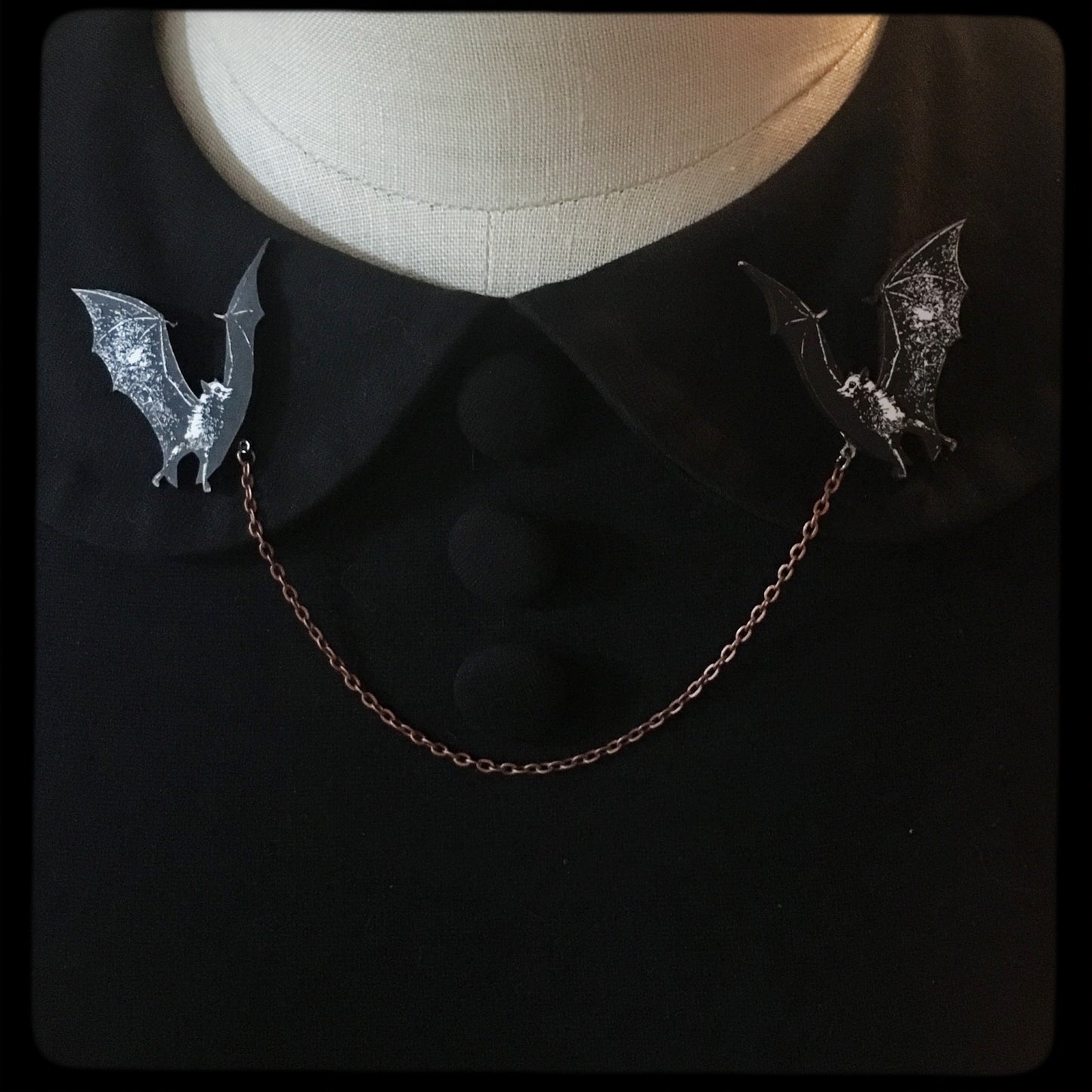 Bat Collar-Sweater Pin Set