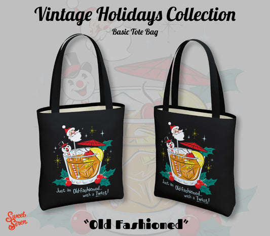 Old Fashioned with a Twist - Basic Tote - Black