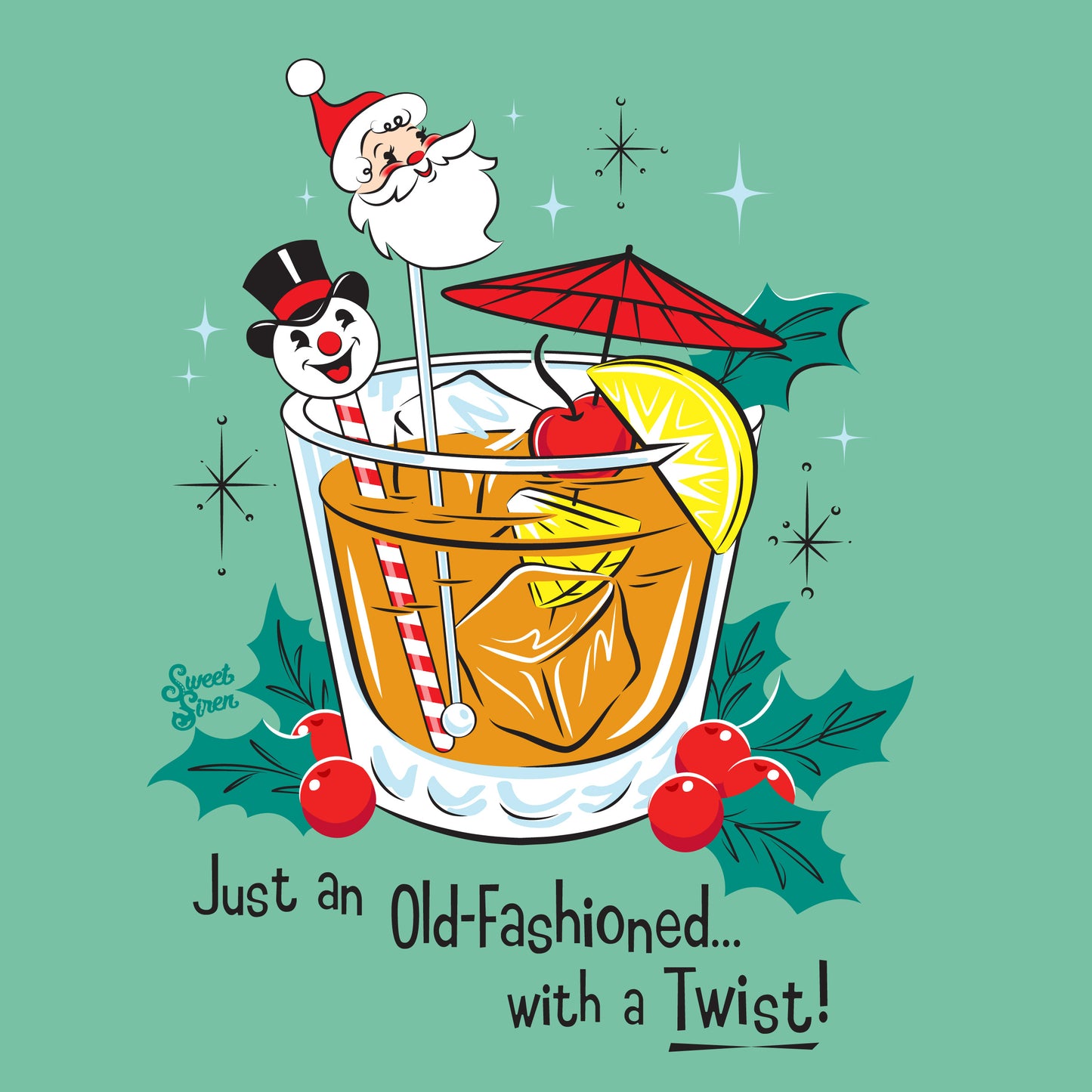 Old Fashioned with a Twist - Basic Tote - Retro Mint
