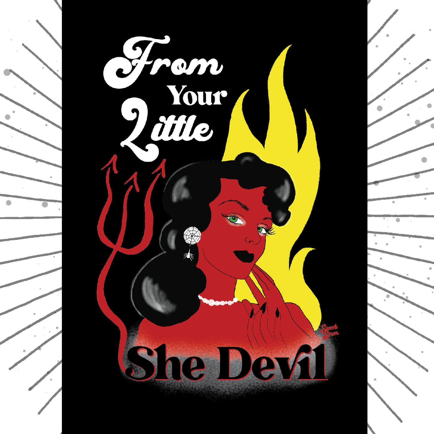 From Your Little SHE DEVIL - Greeting Card