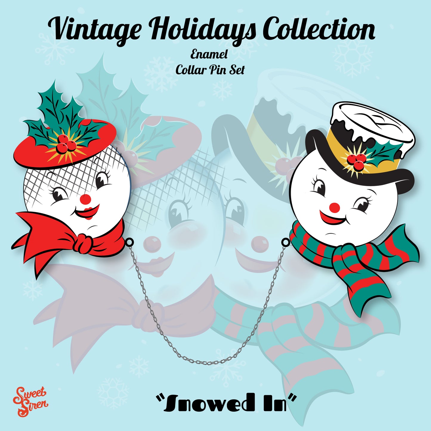 Snowed In Couple - Enamel Pin SET