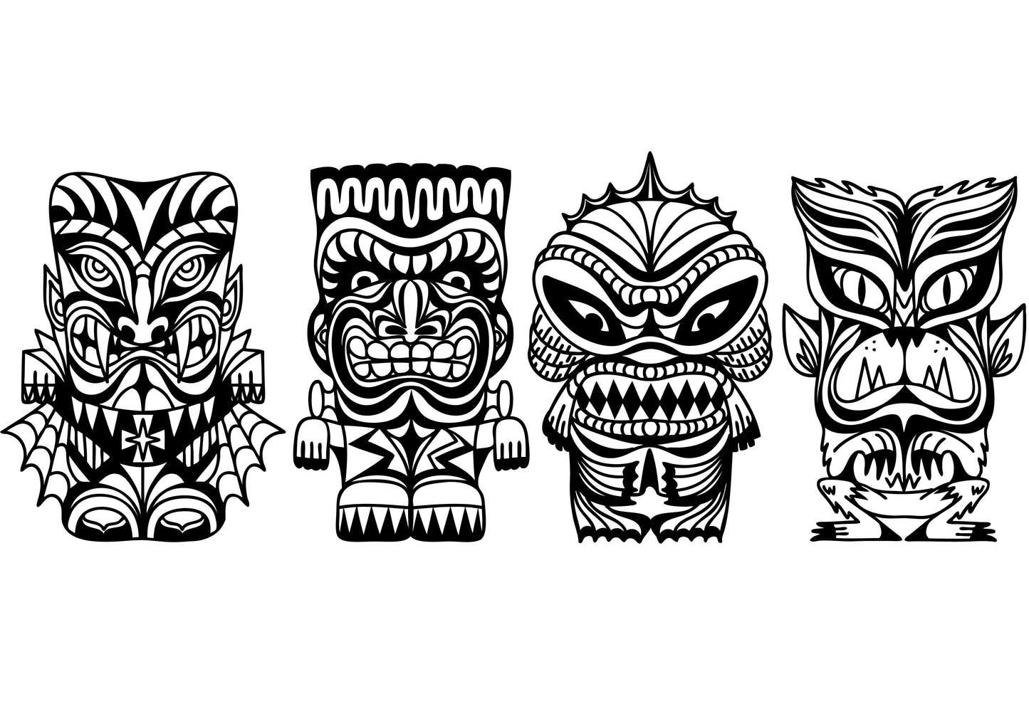 Tiki Monsters Button Up Shirt