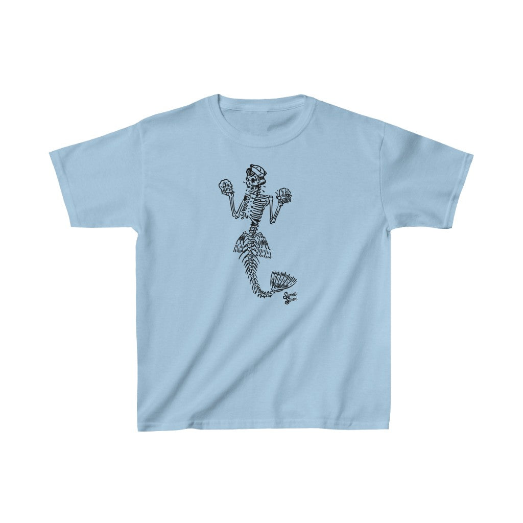 Skeleton Mermaid - Youth Kids Tee