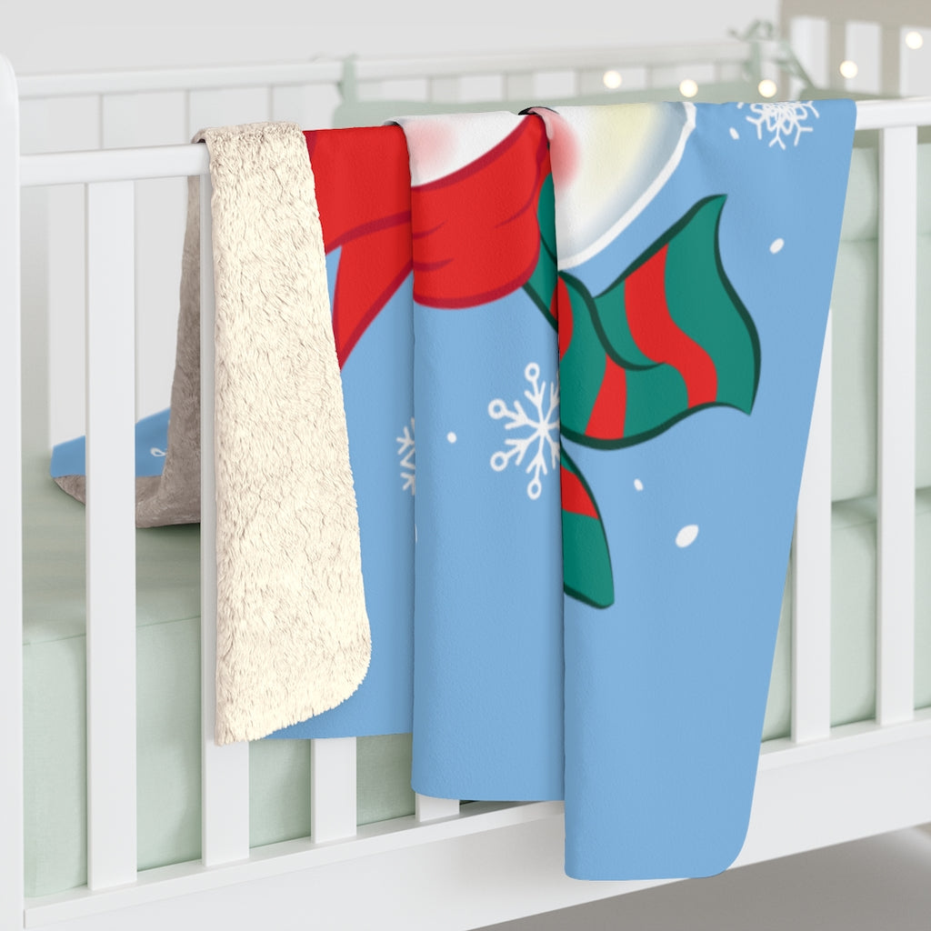 Snowed In - Powder Blue - Sherpa Fleece Blanket