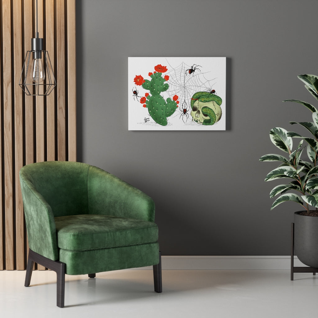 Goth Western Spiderweb - Canvas Print