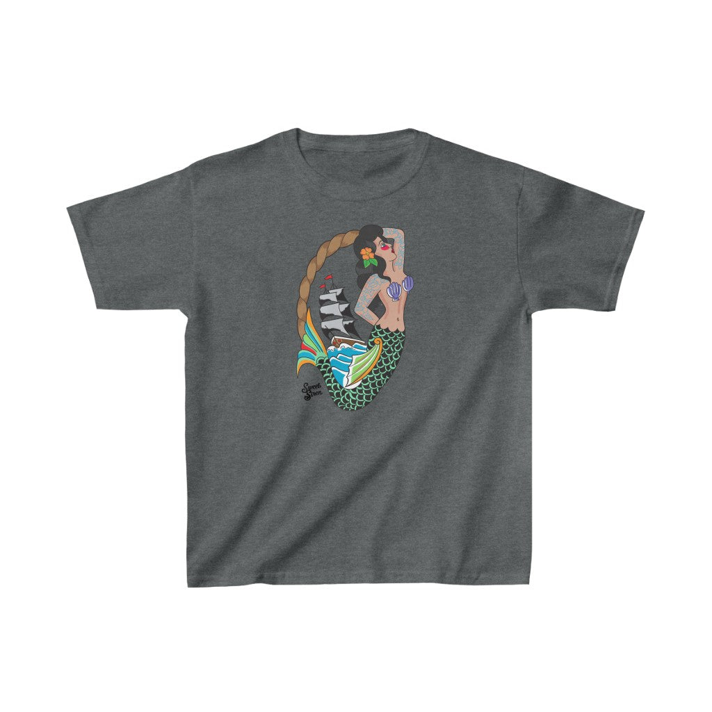 Sweet Siren Tattoo Mermaid - Youth Kids Tee