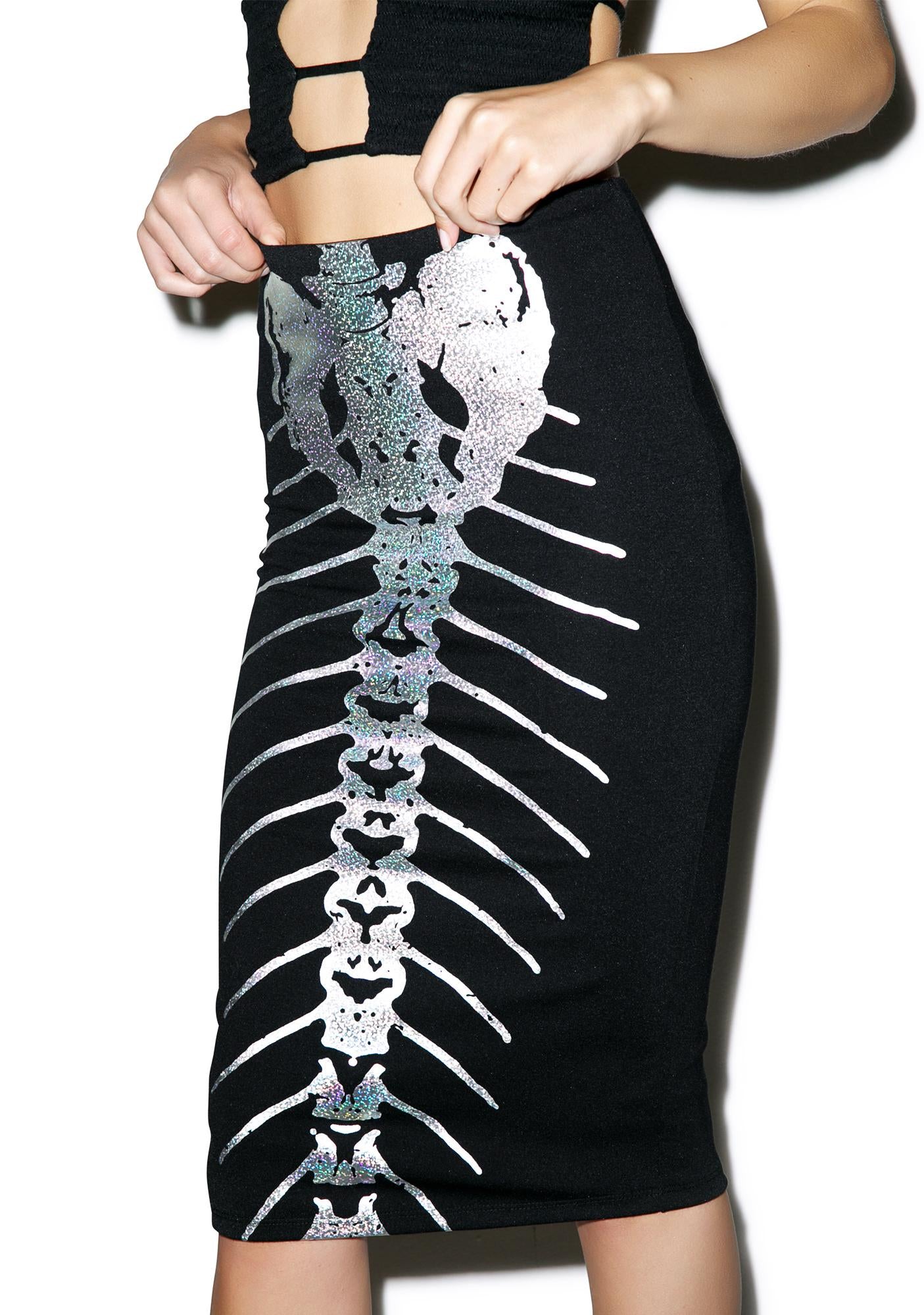 Skeleton Mermaid - Iron Fist Pencil Skirt - SALE!