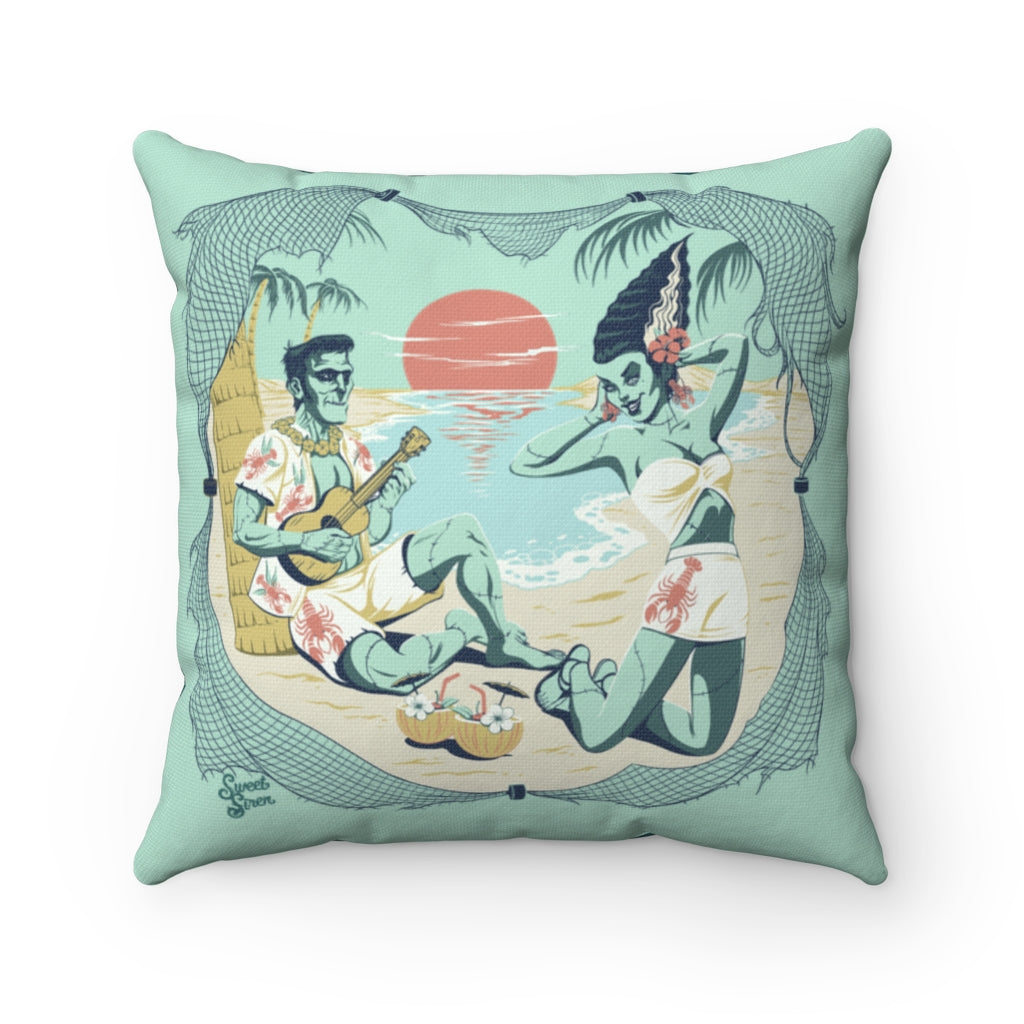 We're Alive! - FULL Pillow - Aqua & Teal