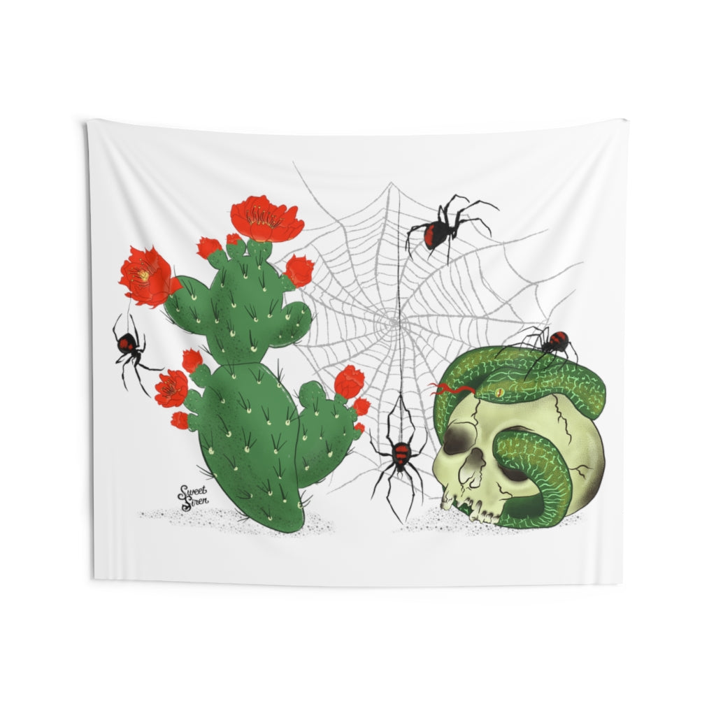 Goth Western Spiderweb - Wall Tapestry