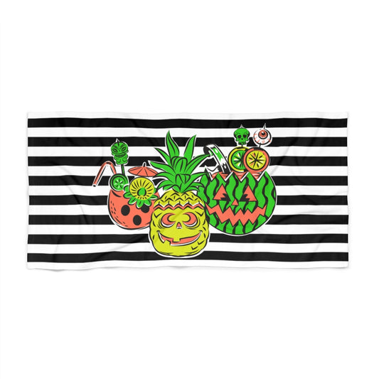 SummerWeen Tiki - Stripe - Beach Towel