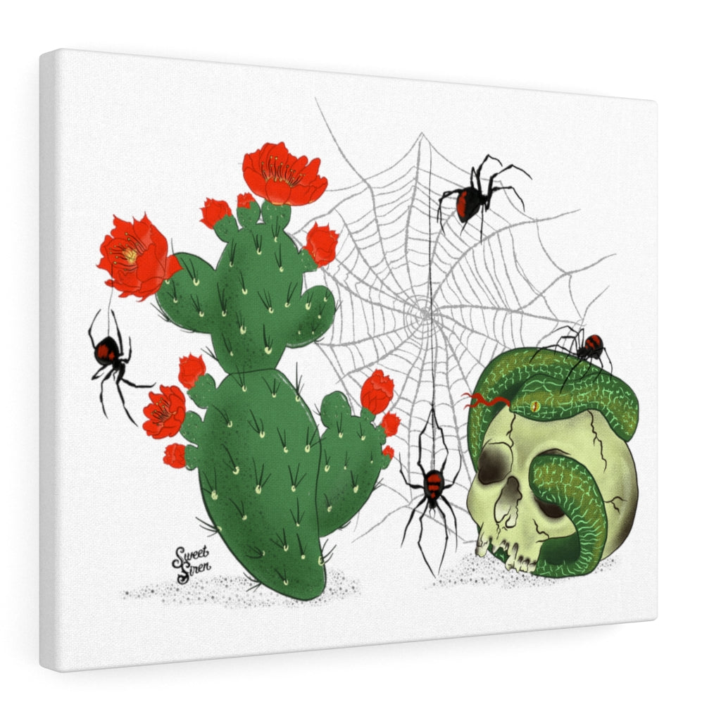 Goth Western Spiderweb - Canvas Print