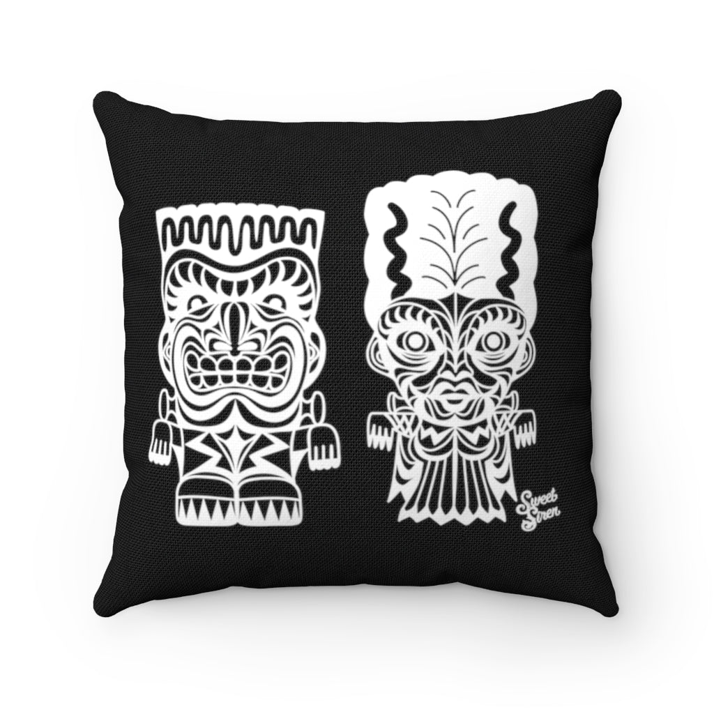 Tiki Frankenstein Monster & Bride - Pillow