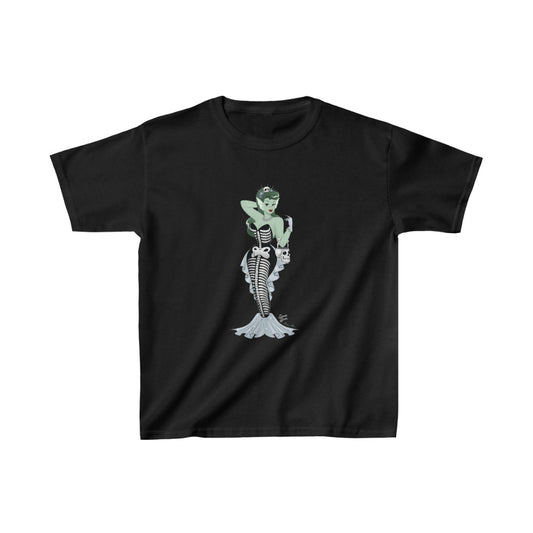 Skeleton Mermaid Babe - Kids Youth Tee
