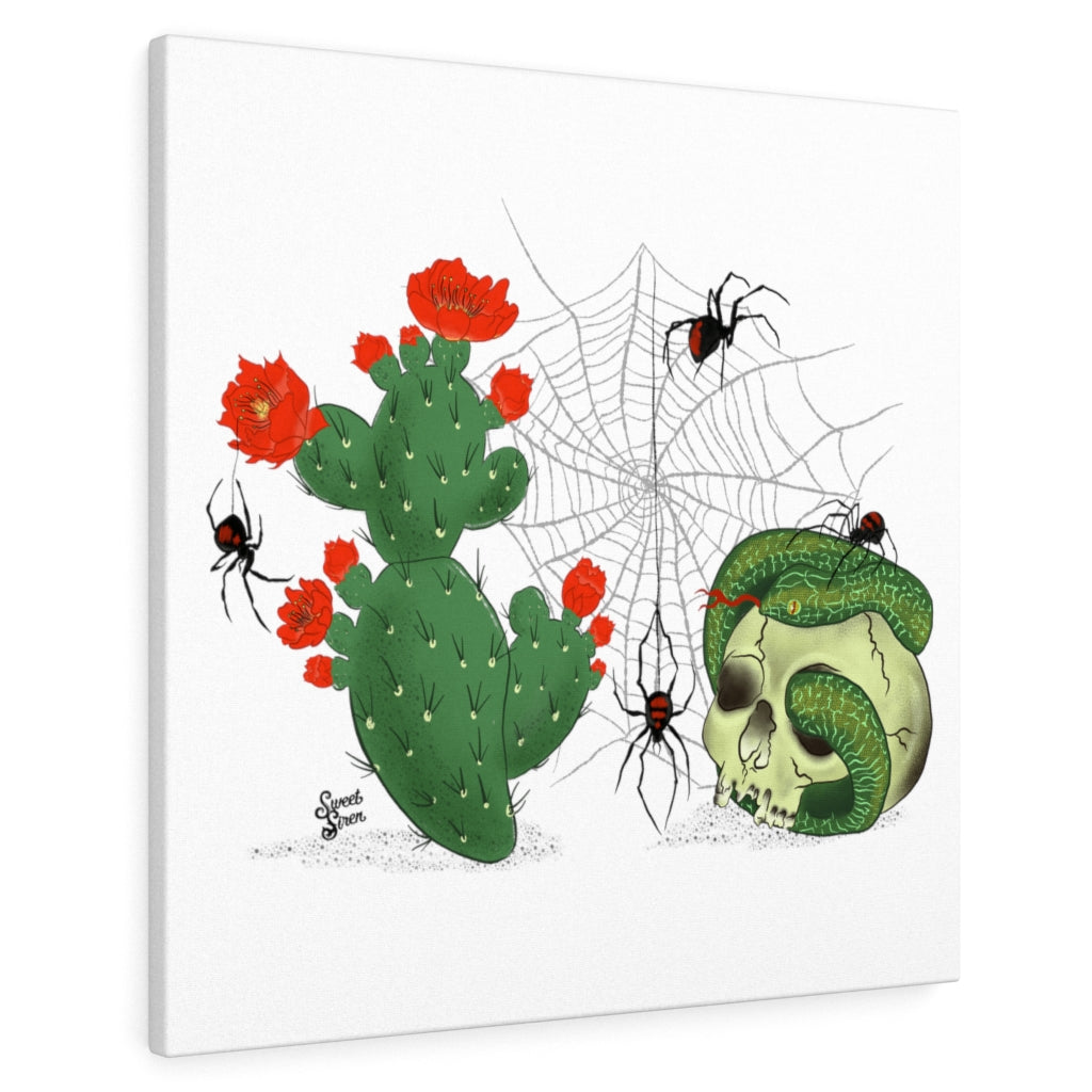 Goth Western Spiderweb - Canvas Print